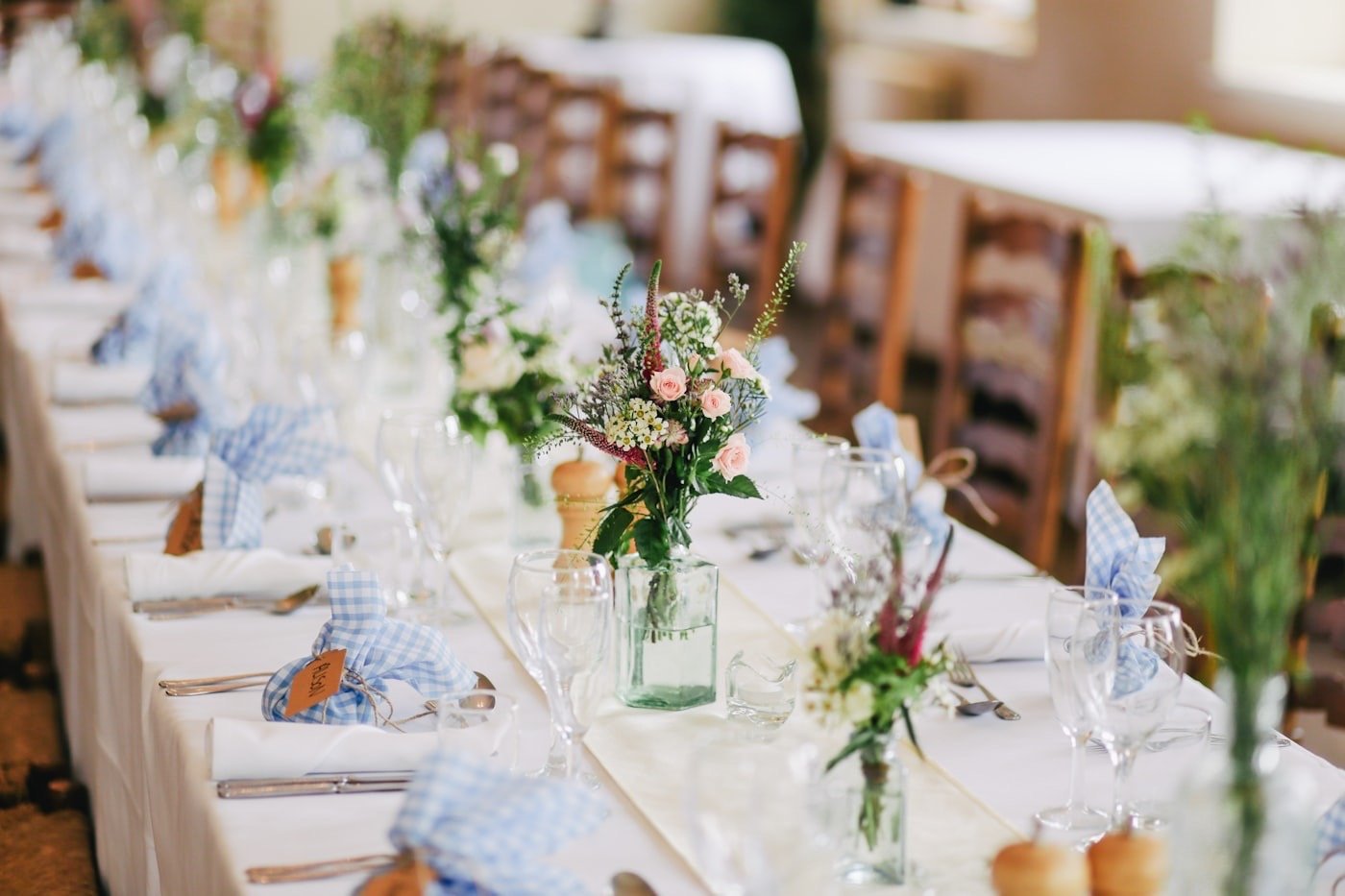 Outdoor wedding reception in South Africa