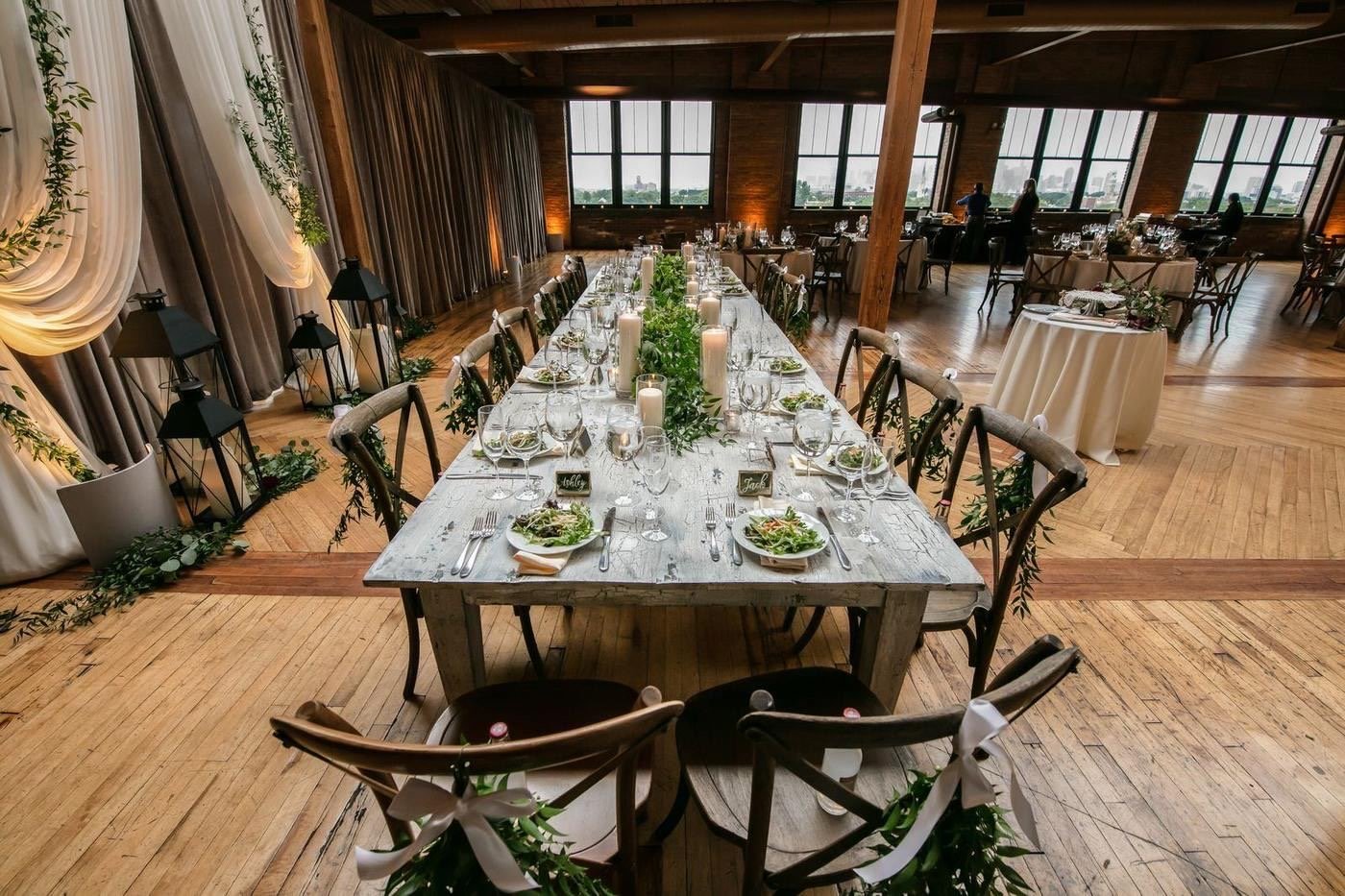Wedding venue reception ready for guests